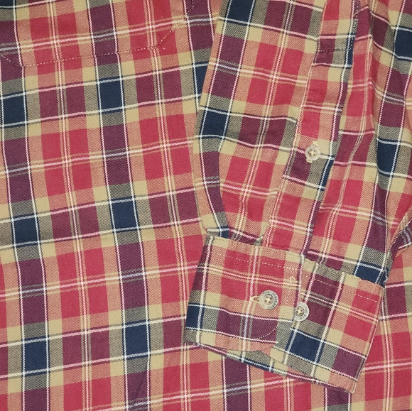 Pendleton Red & Gray 100% Cotton Plaid Long Sleeve Casual Button Up Shirt Sz XL - Picture 4 of 10